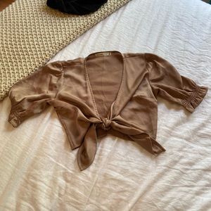 Abercrombie and Fitch Tie Front Top